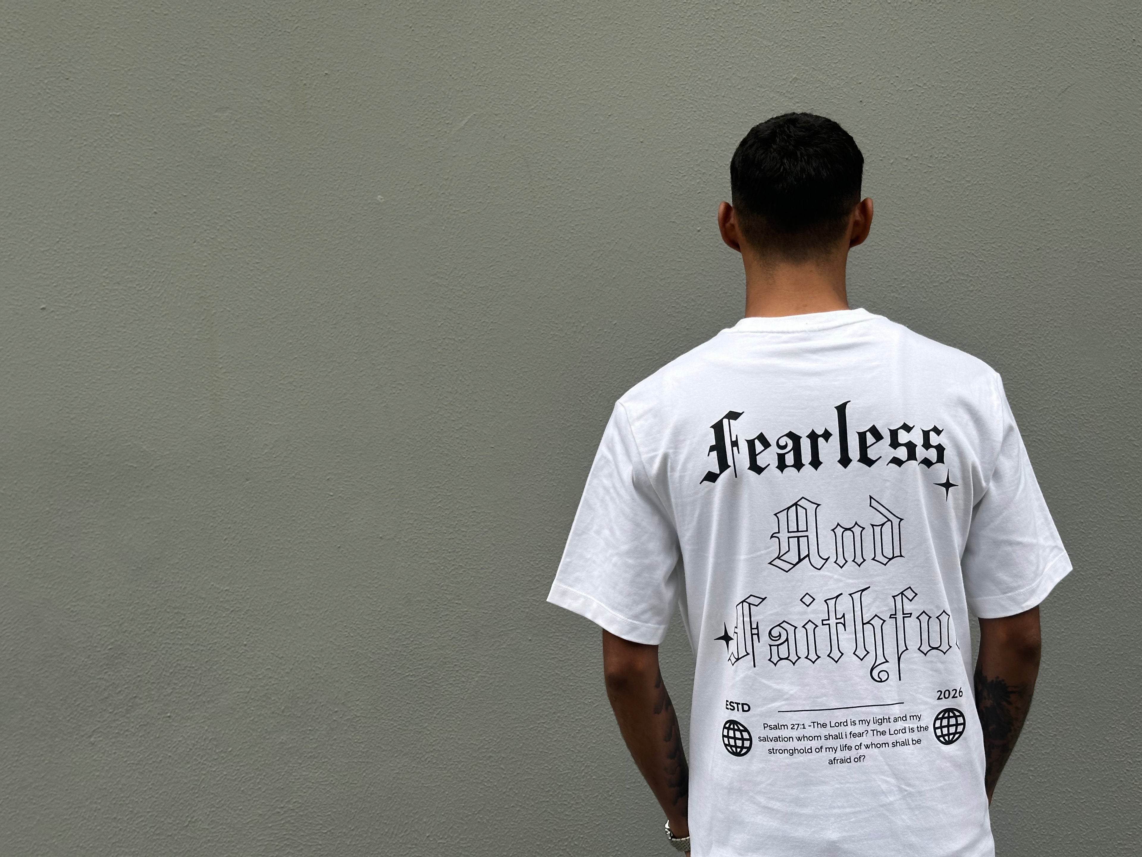 Fearless and Faithful White T-shirt