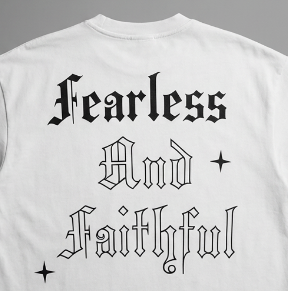 Fearless and Faithful White T-shirt